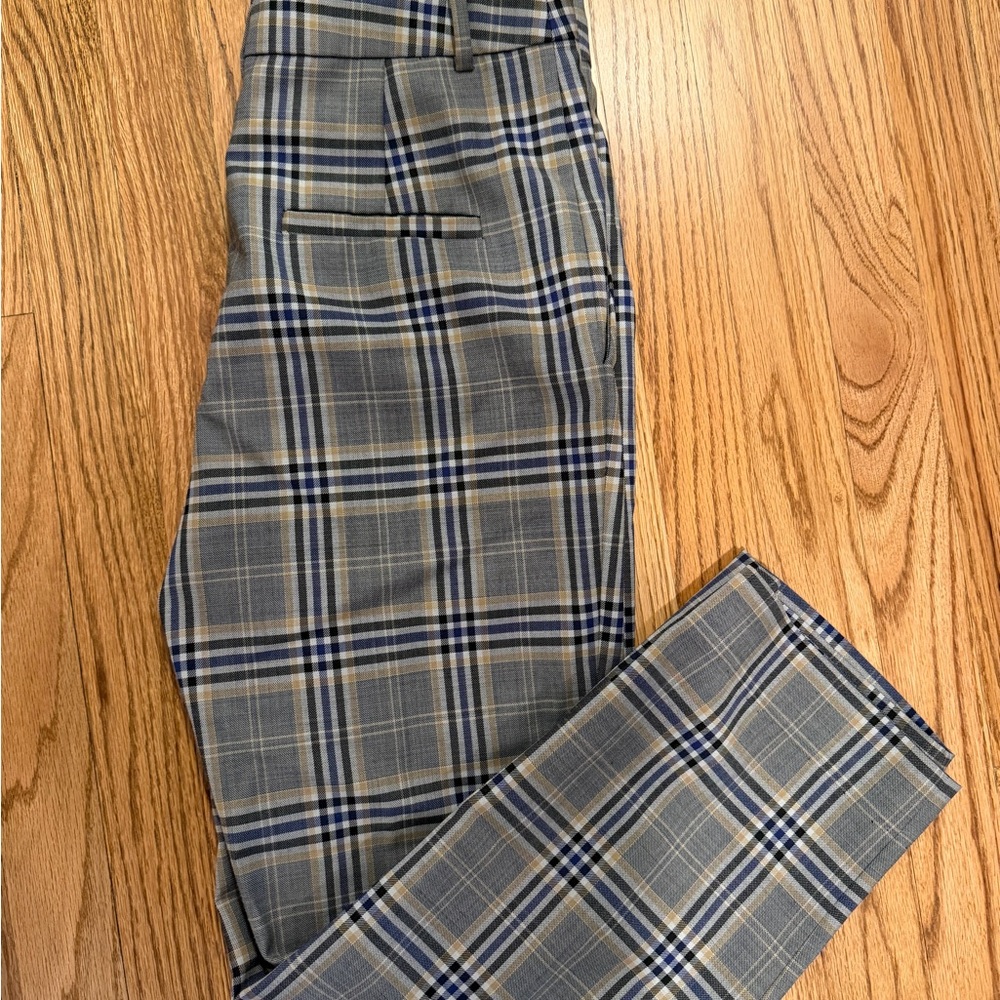 Plaid Pants - Blue and Gray